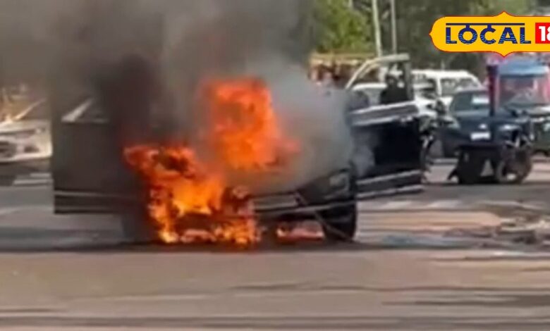 Jodhpur Car Fire | Bhagat Ki Kothi Fire | Moving Car Caught Fire | Jodhpur Breaking News
