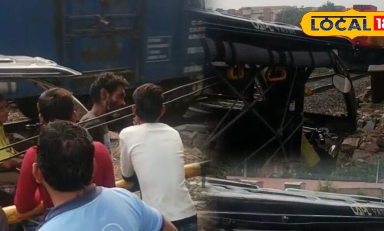 Jodhpur Train Crossing E-Rickshaw Accident Video Viral