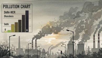 Top Polluted Cities: पॉल्‍यूशन चार्ट में टॉप पर दिल्ली-NCR, धारूहेड़ा की हालत सबसे खराब, छठवें पायदान पर दिल्‍ली | CREA report top 10 polluted cities in India in October all in Delhi-NCR Dharuhera most polluted and Delhi ranked sixth
