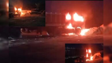 किशनगढ़ में पार्किंग में खड़े ट्रक में भीषण आग, सोते चालक की जलकर दर्दनाक मौत