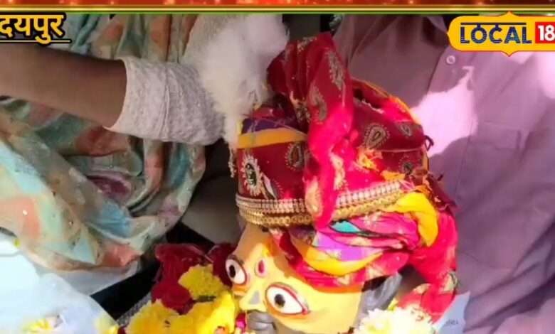 गोकुल विलेज में खाटू श्याम बाबा की निशान यात्रा निकली धूमधाम से, भक्ति और उल्लास से गूंजा उदयपुर शहर