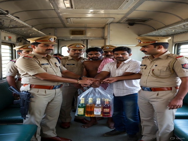 ट्रेन से शराब की तस्करी, टॉयलेट में छिपाकर रखे बीयर केन और वाइन, पड़ गया छापा