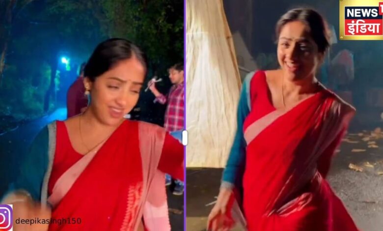 देर रात बीच सड़क पर दीपिका सिंह की क्यूट परफॉर्मेंस, मोहम्मद रफी के गाने पर साड़ी पहनकर किया डांस