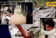 माचड़ी गांव में निशांत को खाट पर स्कूल ले जाया गया, वीडियो वायरल