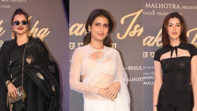 सितारे जमीन पर! 'गुस्ताख इश्क' की स्क्रीनिंग में दिखा ग्लैमर का तड़का, ब्लैक लुक में रेखा ने गिराईं बिजलियां