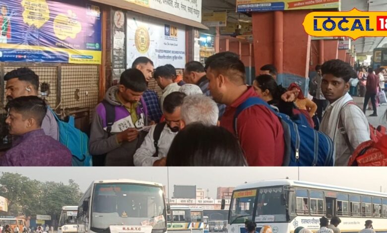 स्लीपर बसें बंद, रोडवेज बसों में मारामारी... बस अड्डे पर यात्रियों की लगी...