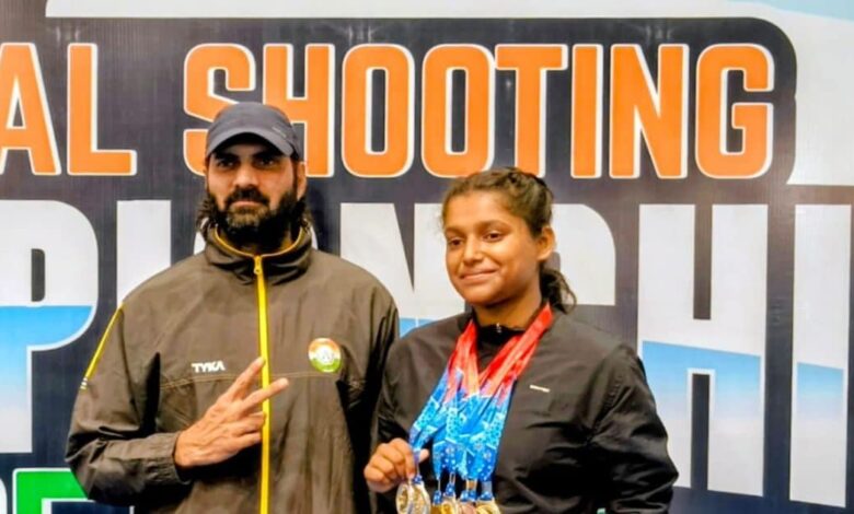 14-year-old Pistol Queen of Rajasthan wins 7 medals in National Shooting Championship.