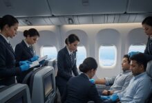 international flight medical emergency | Jeddah to Delhi flight news | Nagaur nurse saves life | male nurse Tanveer Khan | in-flight medical emergency | Pakistan airspace incident