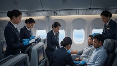 international flight medical emergency | Jeddah to Delhi flight news | Nagaur nurse saves life | male nurse Tanveer Khan | in-flight medical emergency | Pakistan airspace incident