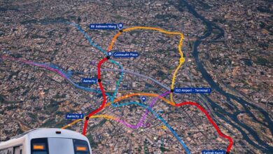 Delhi Metro Phase V Route Map: 3 New Corridors, From Aerocity to Terminal 1, Tughlakabad to Kalindi Kunj and RK Ashram Marg to Indraprastha | दिल्ली मेट्रो के तीन नए कॉरिडोर को मंजूरी, फेज 5ए में कहां-कहां से गुजरेगी ट्रेन, रूट मैप देखिए | नए साल पर दिल्ली वालों की बल्ले-बल्ले, मोदी सरकार ने खोला खजाना, 12000 करोड़ से बदल जाएगी मेट्रो की सूरत