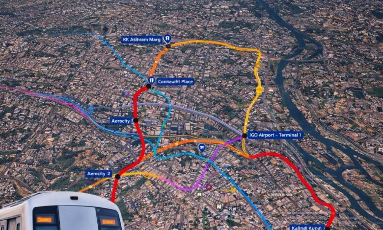 Delhi Metro Phase V Route Map: 3 New Corridors, From Aerocity to Terminal 1, Tughlakabad to Kalindi Kunj and RK Ashram Marg to Indraprastha | दिल्ली मेट्रो के तीन नए कॉरिडोर को मंजूरी, फेज 5ए में कहां-कहां से गुजरेगी ट्रेन, रूट मैप देखिए | नए साल पर दिल्ली वालों की बल्ले-बल्ले, मोदी सरकार ने खोला खजाना, 12000 करोड़ से बदल जाएगी मेट्रो की सूरत