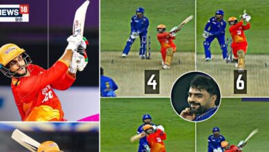 ILT20 Azmatullah Omarzai Pathum Nissanka Rashid Khan: बाप रे बाप... राशिद खान की ऐसी पिटाई नहीं देखी होगी, एक ओवर में लुटाए 23 रन, उमरजई-निसांका की विस्फोट बैटिंग