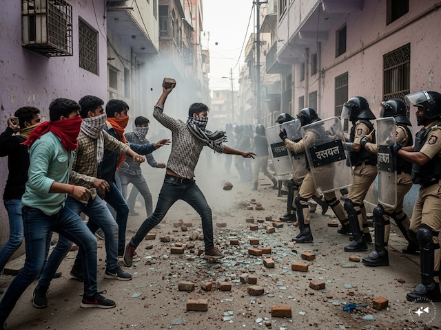 चौमू में बवाल का नया वीडियो वायरल! पुलिस और पत्थरबाज आमने-सामने