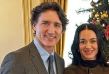canada ex PM Justin trudeau confirms romance with katy perry in new christmas lunch photos with japan former prime minister Fumio