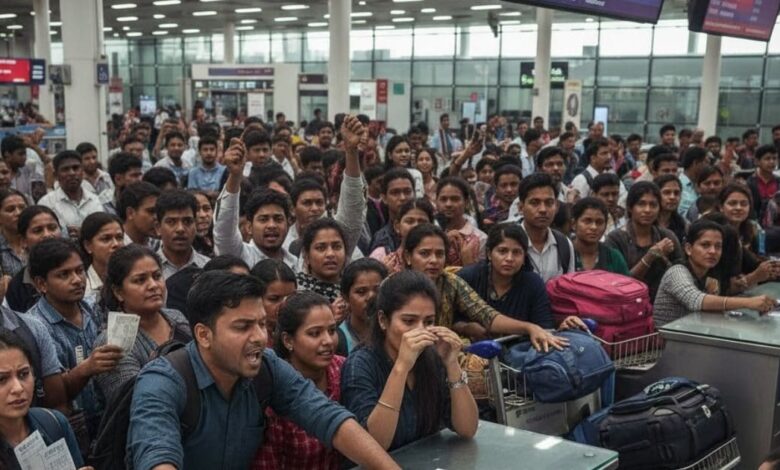 इंडिगो क्राइसिस जयपुर. 13 फ्लाइट्स रद्द . Indigo Flights Cancelled Jaipur Airport Today.