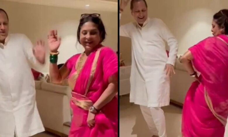 'टम टम' गाने पर पति संग नाचीं 'दिल्ली क्राइम' एक्ट्रेस, गुलाबी साड़ी में दिखाए धांसू मूव्स