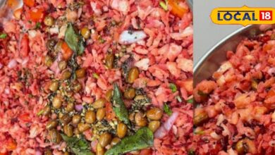दक्षिण भारतीय स्टाइल चुकंदर पोहा. पौष्टिक और स्वादिष्ट नाश्ता . South Indian Beetroot Poha Recipe.