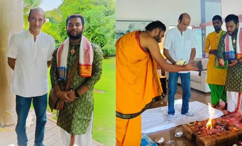 'धुरंधर' की सफलता के बीच अक्षय खन्ना ने नए बंगले में की वास्तु पूजा, पूजारी के साथ किए मंत्रोच्चार