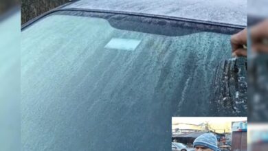 माउंट आबू में कड़ाके की ठंड, माइनस 1 डिग्री पर जमा तापमान, गाड़ियों पर जमी बर्फ, देखें वीडियो