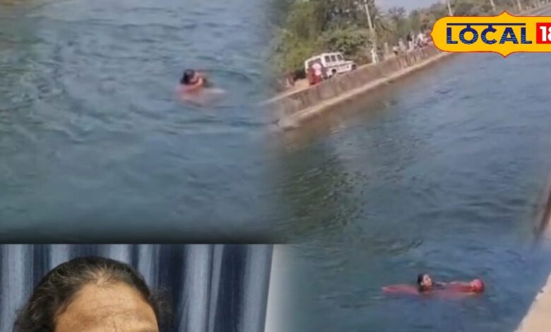 मौत के मुंह से खींच लाई जिंदगी, नहर में कूदकर महिला की बचाई जान, सामने आया रोंगटे खड़े कर देने वाला वीडियो