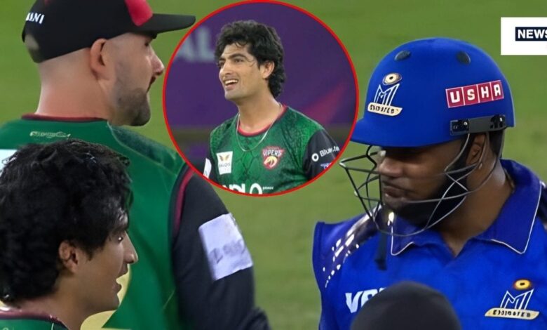 Naseem Shah clashed with Kieron Pollard: इंटरनेशनल टी20 लीग के फाइनल में डेजर्ट वाइपर के गेंदबाज नसीम शाह की मैदान पर झड़प हो गई.