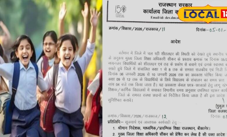 School Closed: राजस्थान में कड़ाके की सर्दी! सीकर समेत 14 जिलों के स्कूल बंद, लापरवाही पर होगी सख्त कार्रवाई