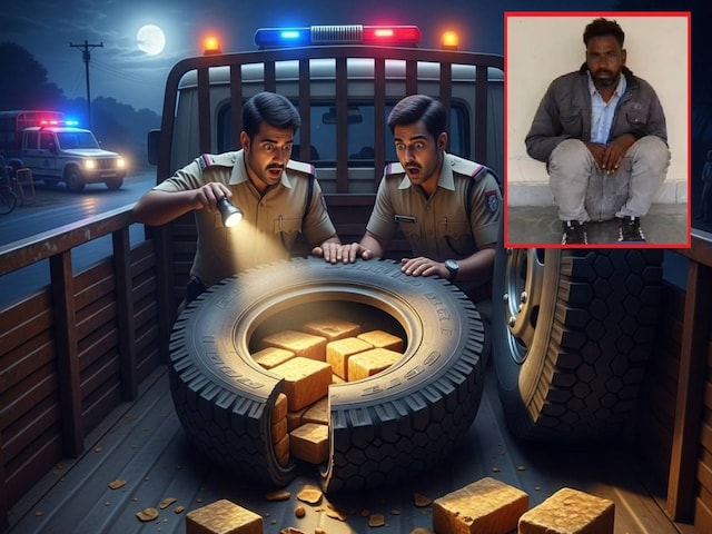 खाली ट्रक में रखी थी भारी स्टेपनी, पुलिस ने चैक किया तो निकला 81 लाख का माल