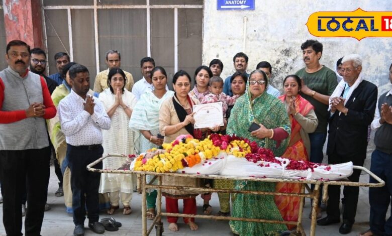 जोधपुर के एसएन मेडिकल कॉलेज में देहदानः महिला ने किया नेत्रदान भी, परिवार बोला- दान से मिलता है दोहरा मोक्ष