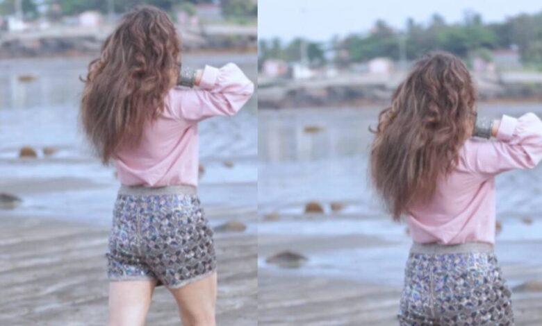 समुद्र किनारे शॉर्टस में नजर आईं ऋषि कपूर की हीरोइन, कैटरीना का गाना किया रीक्रिएट, फैंस बोले-स्वर्ग