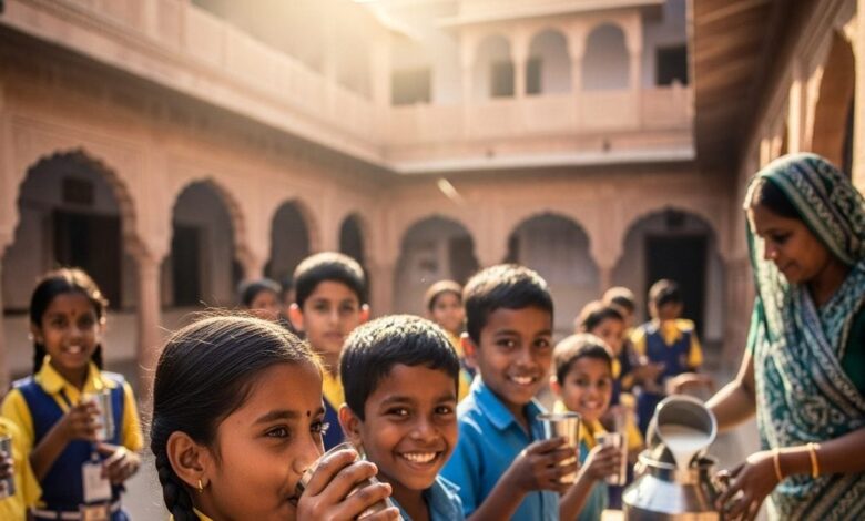 दूध की राह में अटका बकाया, अजमेर के स्कूलों में सूखी कटोरी, बच्चे पी रहे पाउडर वाला दूध, 6 महीने से सप्लाई बंद