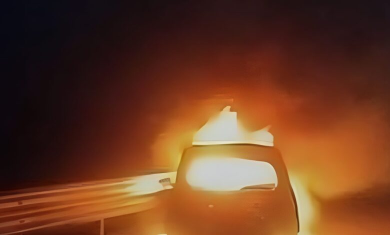 लक्ष्मणगढ़ अलवर एक्सप्रेस-वे हादसा | Alwar Car Fire Accident Delhi Mumbai Expressway 5 Dead