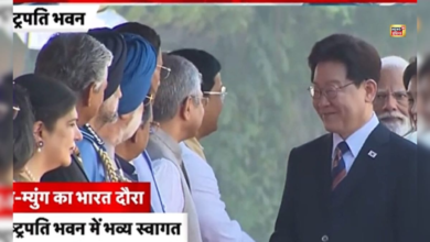 8 साल बाद कोरिया के राष्ट्रपति भारत में… राष्ट्रपति भवन में ऐसा हुआ स्वागत, देखें वीडियो