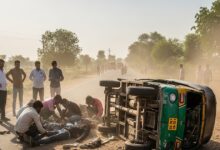 बांसवाड़ा में दर्दनाक हादसा, अनियंत्रित होकर पलटा ऑटो, 15 घायल और एक की मौत