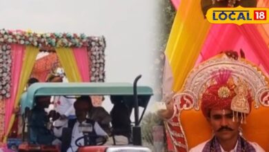 'असली ठाठ तो यही है!' 51 ट्रैक्टरों के साथ पहुंची बारात, JCB से फूलों की बारिश; जालौर के सराणा गांव का वीडियो हुआ वायरल