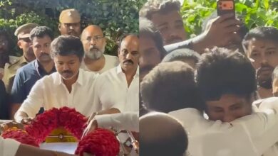 आरबी चौधरी के अंतिम संस्कार में भावुक हुए थलापति विजय, बेटे जीवा को देखकर नहीं रोक पाए आंसू, लगाया गले