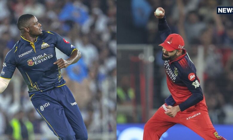 गिल के विकेट पर कोहली का अग्रेसिव सेलिब्रेशन, होल्डर के कैच पर बवाल, गुजरात-आरसीबी के मोमेंट्स