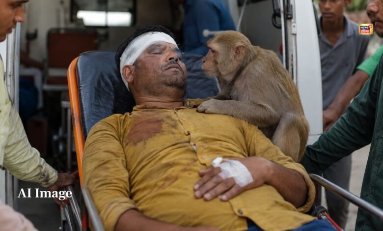 मालिक दर्द से कराह रहा था... पास से एक पल भी नहीं हटा पालतू बंदर – News18 हिंदी