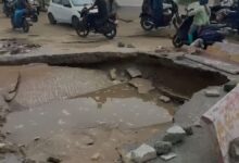 जयपुर में पहली ही बारिश में खुली तैयारियों की पोल, शांति नगर में धंसी सड़क