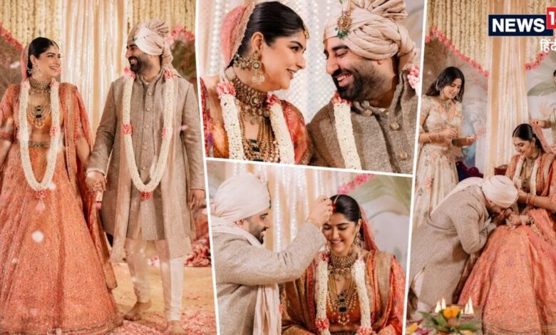 अंशुला कपूर ने शेयर की शादी की फोटोज, लहंगे में अप्सरा सी दिखीं, जाह्नवी-खूशी कपूर ने लूट ली महफिल