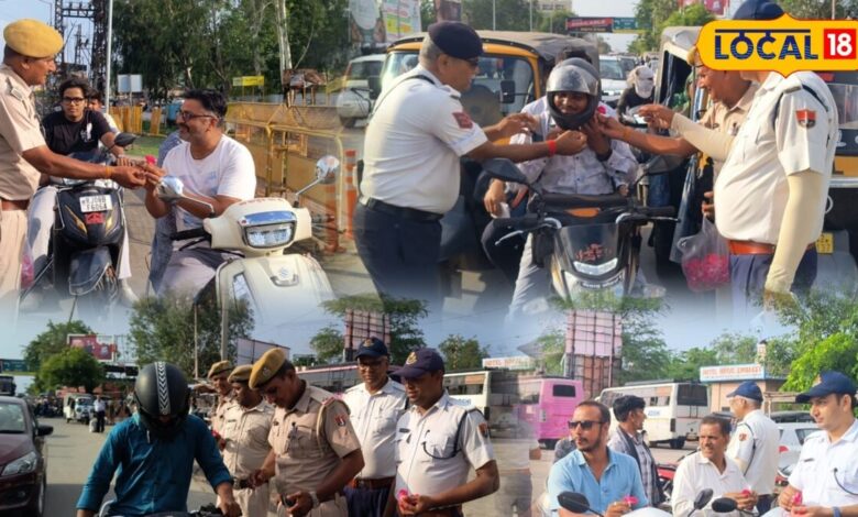 चालान नहीं, गुलाब देकर समझा रही पुलिस; भीलवाड़ा का अनोखा रोड सेफ्टी अभियान