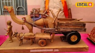 बीकानेर के कलाकार मदनलाल सुथार ने लकड़ी से बनाया ऊंट गाड़ा, कीमत ₹1.10 लाख