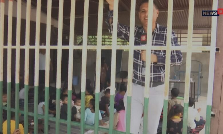 जयपुर में पिंजरे जैसा सरकारी स्कूल, कचराघर और नशेड़ियों के बीच पढ़ाई