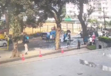 बाइक का लगा ब्रेक और शरीर के आर-पार हुईं सरिया, तड़प-तड़प कर निकला दम, कैमरे में कैद हुआ भयानक हादसा