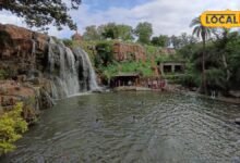 बारिश में झरिया महादेव मंदिर और झरना बना पर्यटकों की पसंद