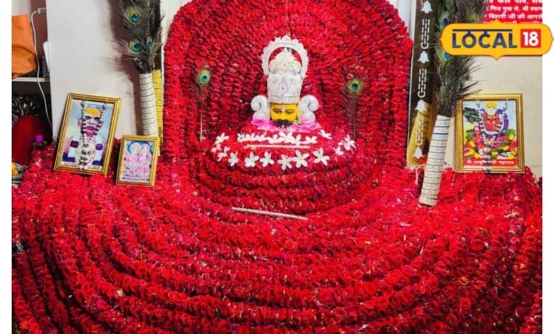 लाल गुलाबों से सजे बाबा श्याम, जोधपुर के मंछापूर्ण महादेव मंदिर में हुआ भव्य श्रृंगार, दर्शन को उमड़े भक्त