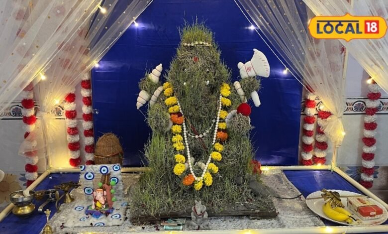 Durva Grass Ganesh Idol: 11 किलो दूब 1 महीना मेहनत और साकार हुए गणपति, जोधपुर का ये गणेश रूप देख रह जाएंगे दंग