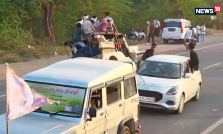 Nagaur: खरनाल मेले में श्रद्धालुओं के बीच खतरनाक स्टंट, 25-30 लोगों से भरी जीप लहराते दिखे युवक